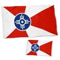 thumbnail image 1 of Dutern Double Sided City of Wichita Flag Banner 3 Ply with Brass Grommets 3x5 Feet, 1 of 4