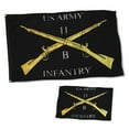 thumbnail image 1 of Dutern Double Sided Cross Rifle Infantry 11 B Military Flag Banner 3 Ply with Brass Grommets 12x18 Inch, 1 of 4