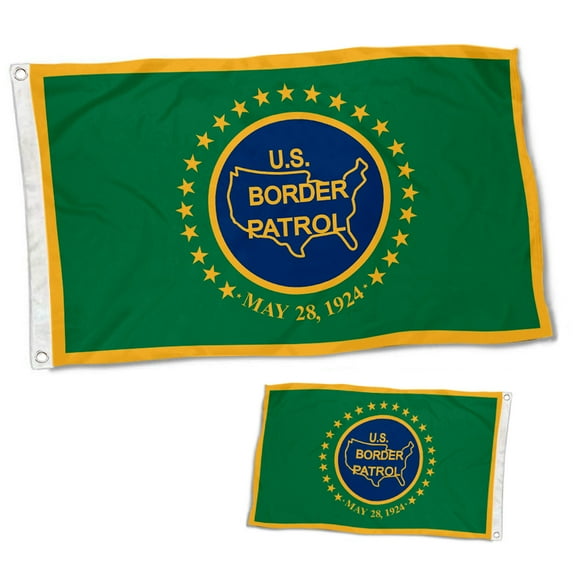 Dutern Double Sided Department of Homeland Security banner the Border Patrol Flag Banner 3 Ply with Brass Grommets 12x18 Inch