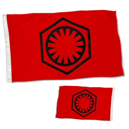 Dutern Double Sided First Order Flag Banner 3 Ply with Brass Grommets 12x18 Inch