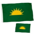 thumbnail image 1 of Dutern Double Sided Green Sunburst Flag Irish Green Sunburst Flag an Gal Gréine Flag Banner 3 Ply with Brass Grommets 3x5 Feet, 1 of 4
