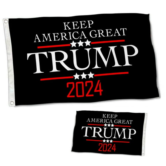 Dutern Double Sided Keep America Great Trump 2024 Flag Banner 3 Ply with Brass Grommets 3x5 Feet