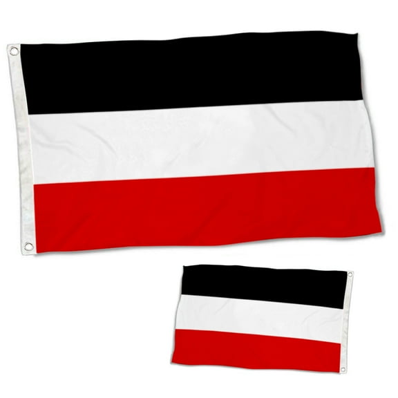 Dutern Double Sided Re-Upload of Image of The German Empire Flag Banner 3 Ply with Brass Grommets 12x18 Inch