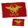 thumbnail image 1 of Dutern Double Sided Roman Empire Senate and People of Rome Flag Banner 3 Ply with Brass Grommets 2x3 Feet, 1 of 4