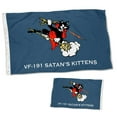 thumbnail image 1 of Dutern Double Sided USN VF-191 Satan's Kittens Flag Banner 3 Ply with Brass Grommets 12x18 Inch, 1 of 5