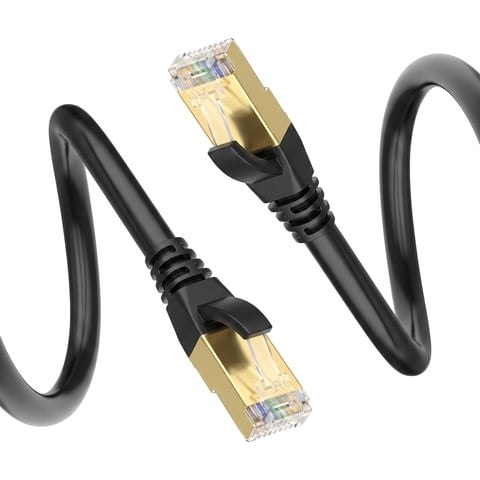 Dutevolns Cat 8 Ethernet Cable 3.28 FT High Speed LAN Network Cable, 40Gbps Gold Plated RJ45 for Xbox, PC, Mac, PS4