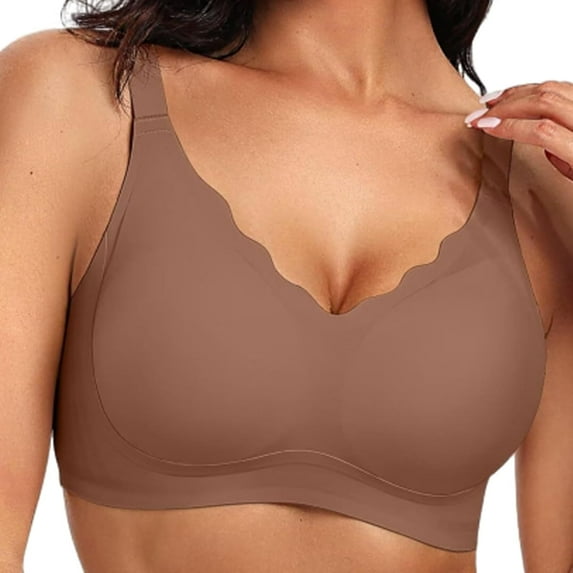 Dutifulon-Cc Bra, Dutifulon Seamless Scalloped Push-Up Bra, Comfortable Soft Low Back Supportive Bras for Women