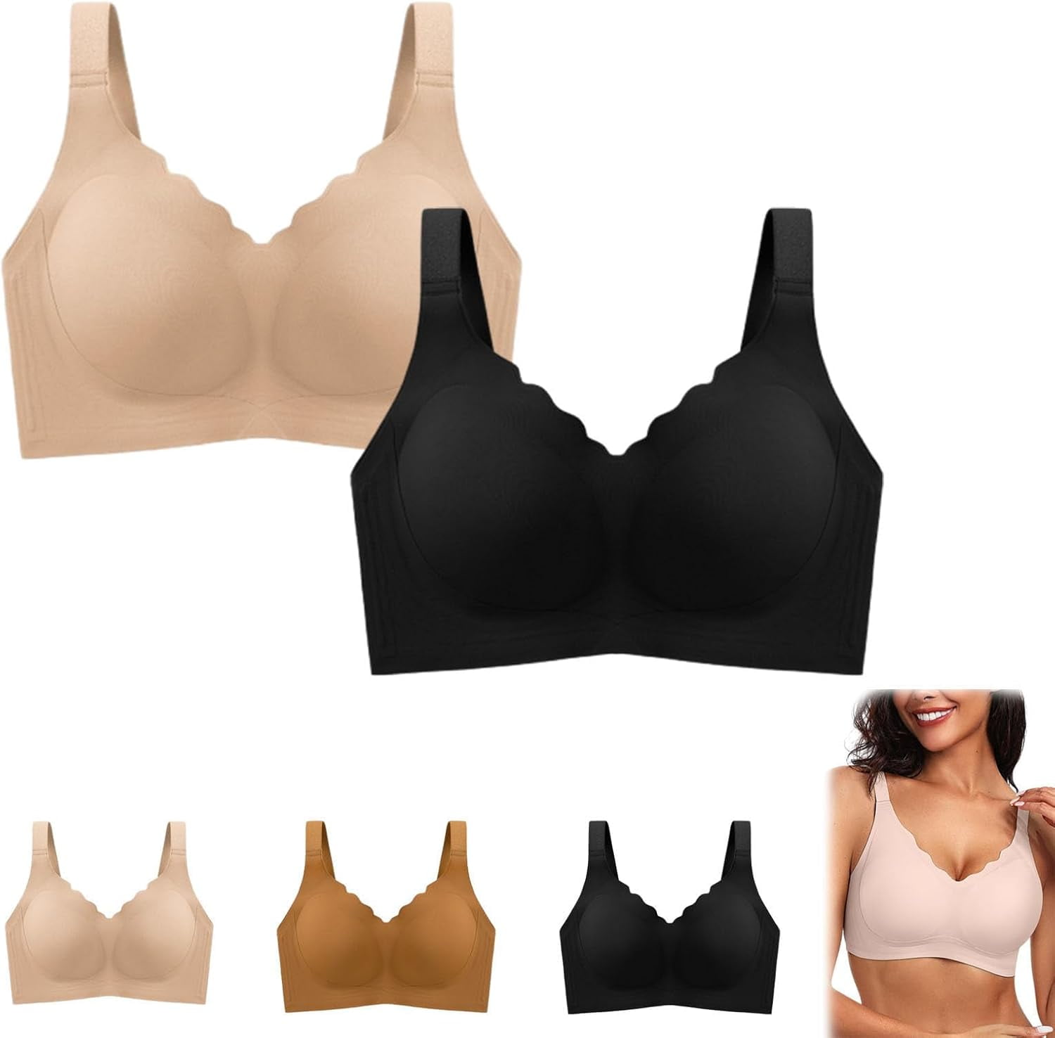 Salsationサルセーション Cotton Bra Darkblue XS ALL - GC-FIT