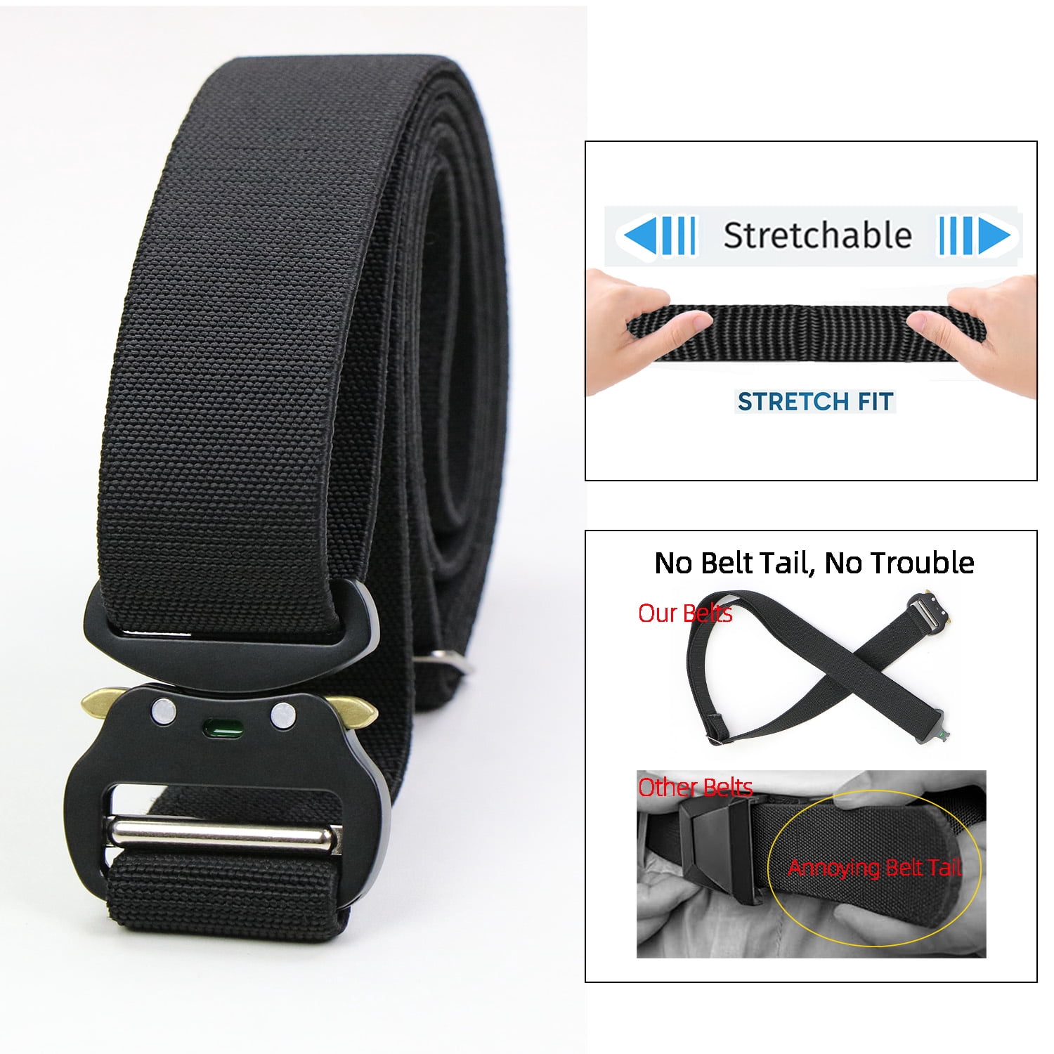 Elastic Rigger Dutrong Belt for Men with Stretch,1.5