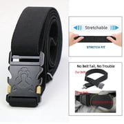BeStrudur Stretch Belt for Men,1.5" Elastic Nylon High Quality Strap, Hiking Rigger Work Belt with Heavy Duty Quick Release Buckle
