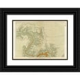 thumbnail image 1 of Dutton, Clarence 32x24 Black Ornate Wood Framed with Double Matting Museum Art Print Titled - Grand Canyon - Geologic Map of The Southern Part of The Kaibab Plateau (Part I. North-Western Sheet), 1 of 4