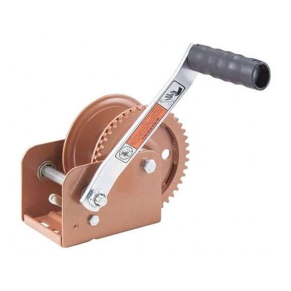 Dutton-Lainson Hand Winch w/Strap,Spur,No Brake,1100lb. DLC1100