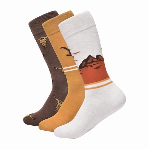 Dutton Ranch Sunset Crew Socks Box Set - 3 Pair