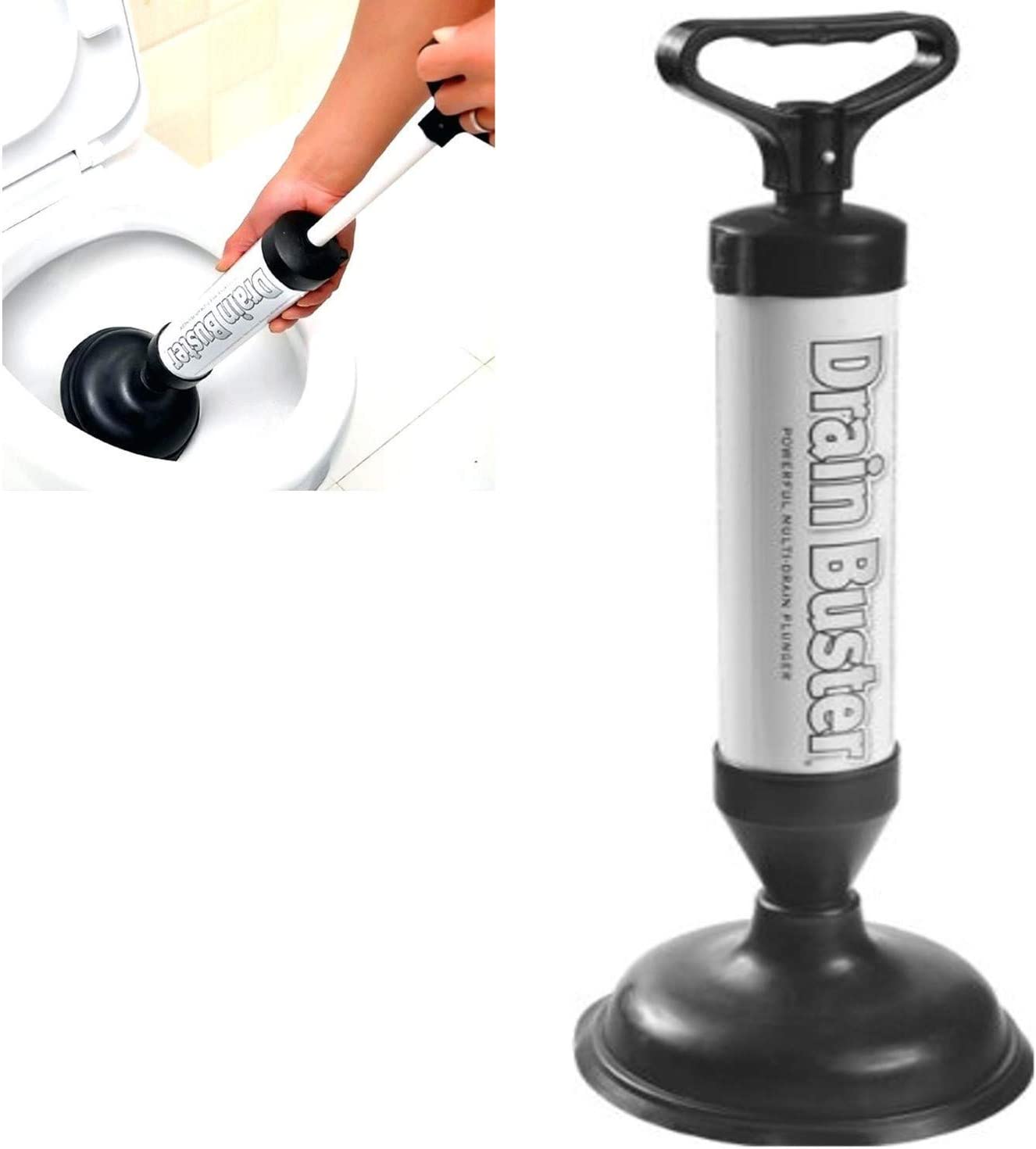 Duty Bathroom Toilet Plunger Suction Cup with Handle Fix Clogged