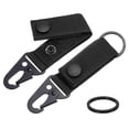 thumbnail image 1 of Duty Belt Key Holder, 2Pcs - Nylon Belt Keepers with Alloy Snap & D-Sharp Clip & Key Ring Keychain (Black), 1 of 6
