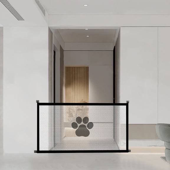 Duty Dog Gate For Stairs & Doorways 307" Tall Adjustable Pet Barrier With Breathable Mesh Screen Indoor Fits 708" Wide Openings