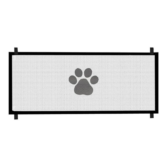 Duty Dog Gate for Stairs and Doorways 307 Inch Tall Adjustable Pet Gate with Breathable Mesh Screen Indoor Barrier for Narrow Openings and High Traffic Areas