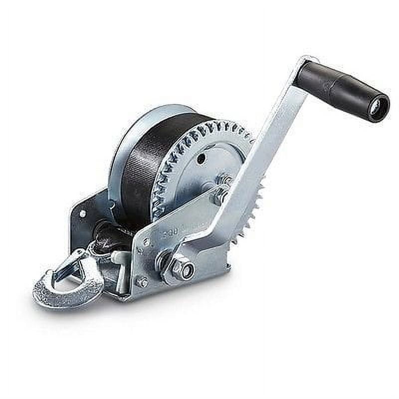 Duty Hand Crank Strap Winch 600Lb Jet Ski ATV Boat Trailer Tow Marine