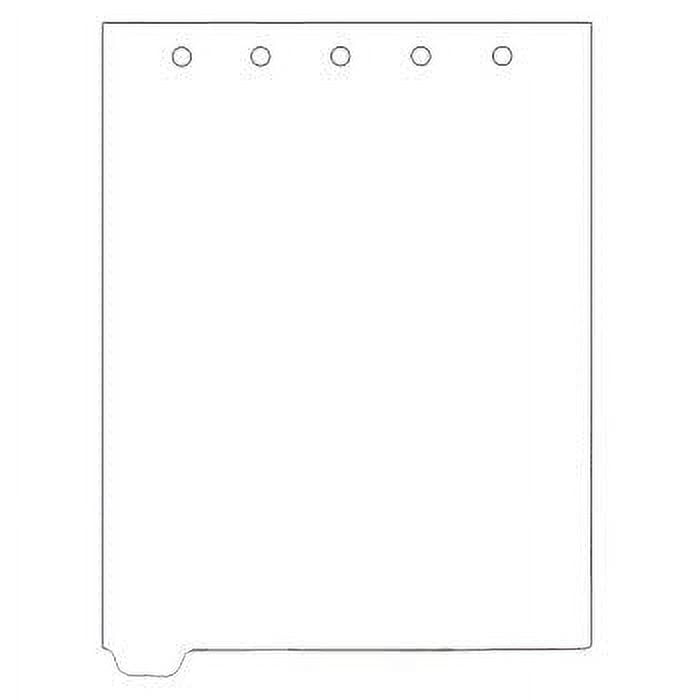  Duty Plastic Ring Binder Dividers, Bottom Tab, 1/9 Cut, Tab 1