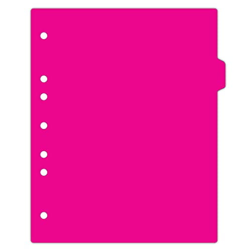  Duty Plastic Ring Binder Dividers, Side Tab, 1/9 Cut, Tab 3 Position