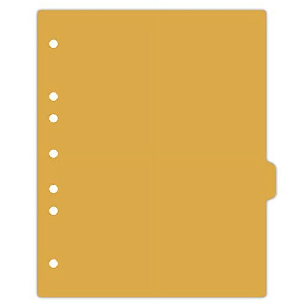 Duty Plastic Ring Binder Dividers, Side Tab, 1/9 Cut, Tab 6 Position