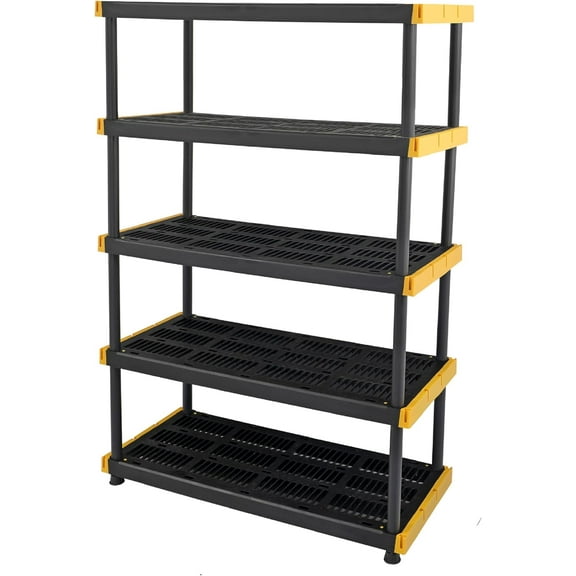 Duty Plastic Storage Shelving Unit,for Garage Storage, Warehouse & Basement Use, Modular Rack