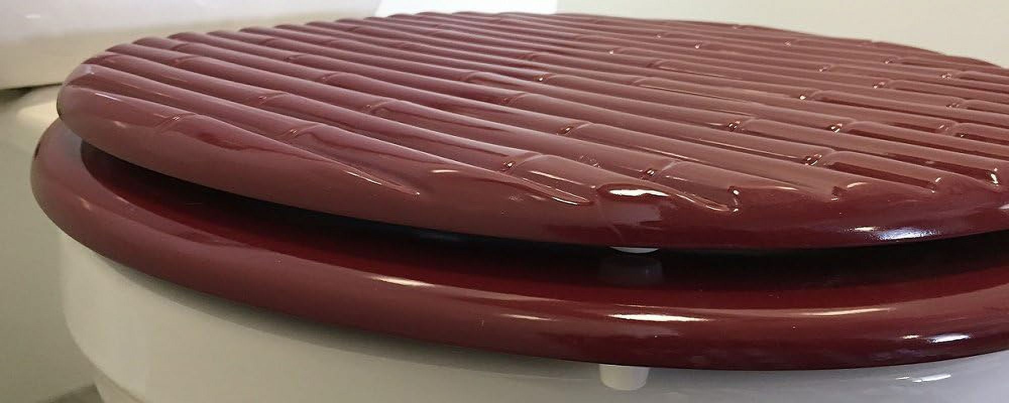 Duty Wood Round Toilet Seats With Bamboo Design, With Quick Attach