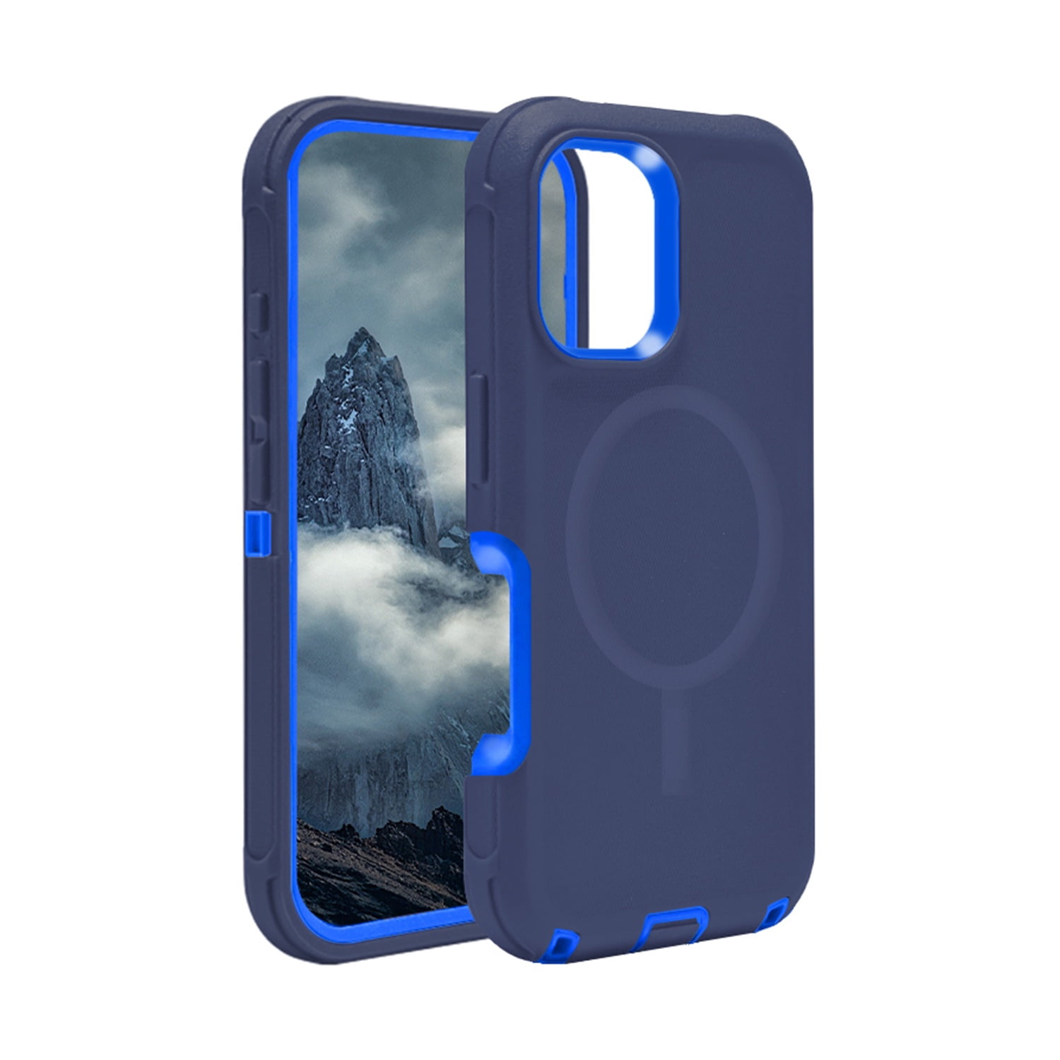 Duual Pro Protective Hybrid MagSafe Case for iPhone 17 Pro - Dark Blue & Blue