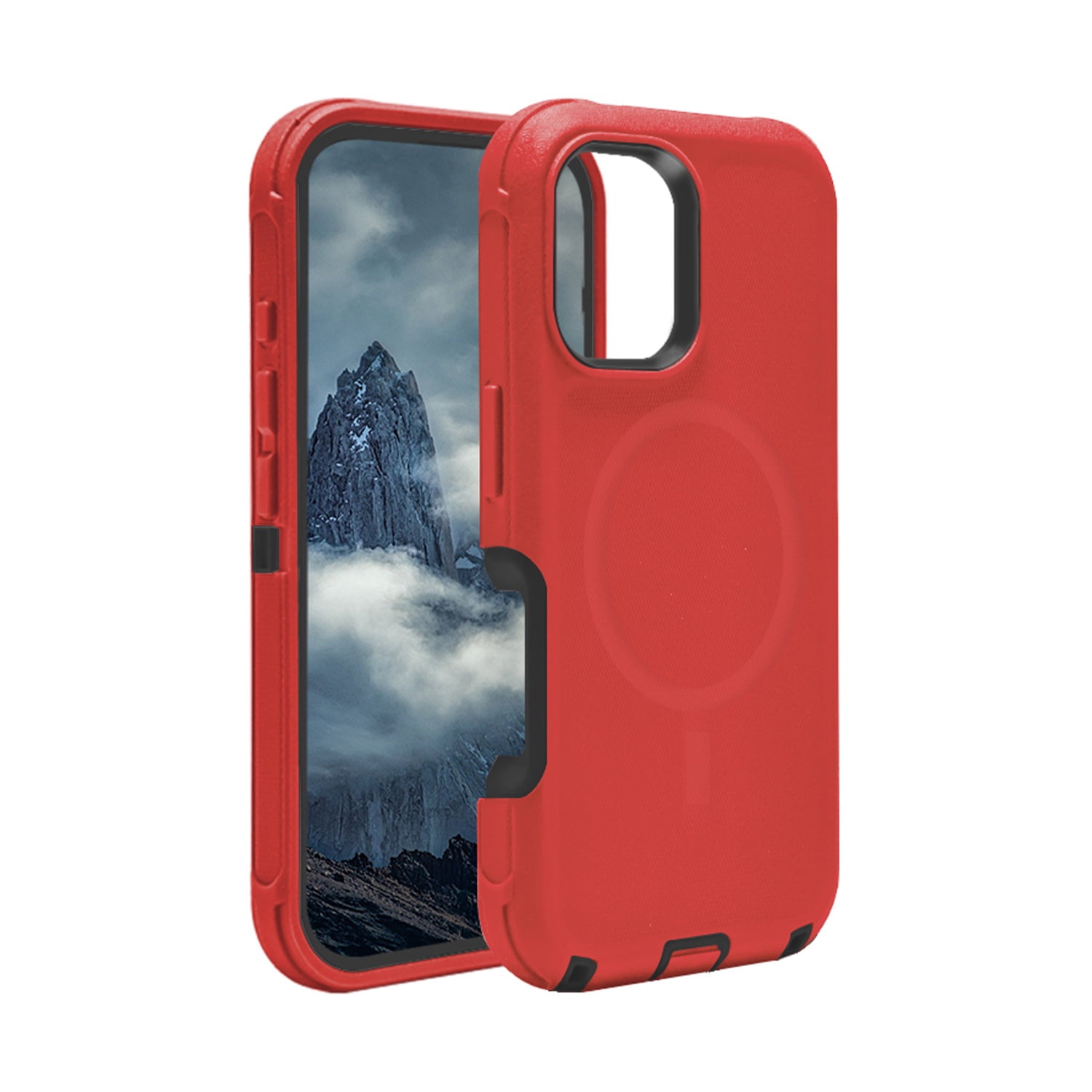 Duual Pro Protector Case with Magsafe for iPhone 17 Pro - Red & Black