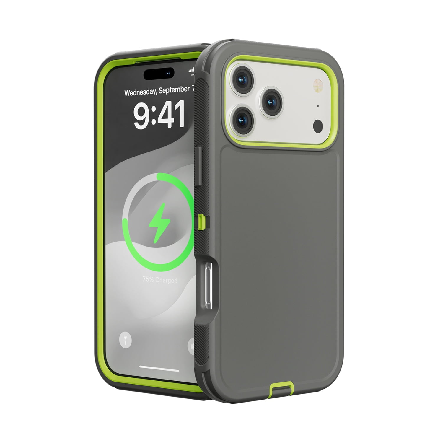 Duual Pro ToughGuard Case for iPhone 17 Pro - Dark Gray & Green