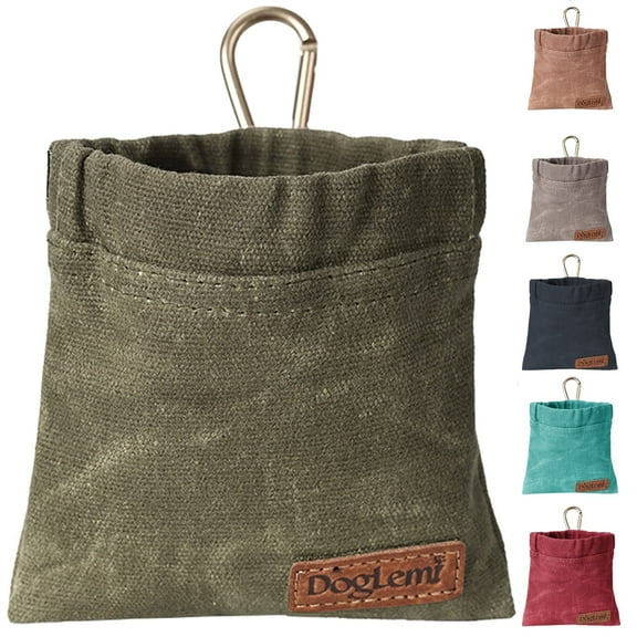 Duuclume Dog Treat Pouch,Portable Puppy Dog Training Treat Bag Green