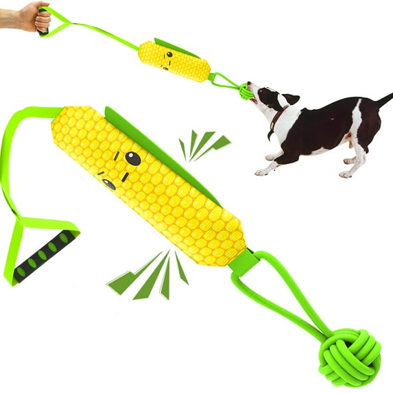 Duuclume Interactive Dog Tug Toy Dog Toys for Aggressive Chewers,Tough Squeaky Dog Rope Toys for Training,Tug of War Dog Toy Balls for Medium & Large Dogs