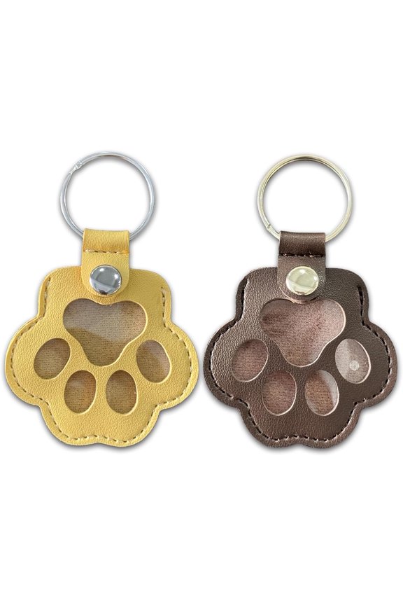 Duuclume Pet Hair Keepsake Bag Keychain, 2 Pcs Pet Nail Storage Pouch Fur Memorial Keyring for Pet Commemorative(Yellow and Maroon)