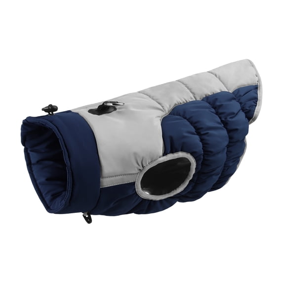 Duuclume Warm Dog Jacket - Dog Winter Coat Waterproof Winter Dog Jacket with Zipper, Reflective Dog Snow Jacket (Navy Blue, 2XL)