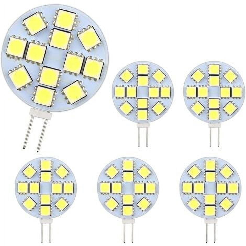 Duulaya G4 LED Bulb 2W, AC/DC12-24V, 200LM Cool White 6000K, 12x ...