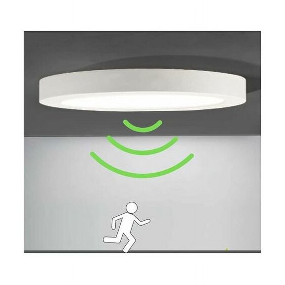 Duulaya LED Ceiling Light Ceiling Light LED Ceiling Light with Motion Sensor Automatic Light Lamp for Outdoor Balcony Garage Entrance Hallway Round Light Fixture Easy to Install