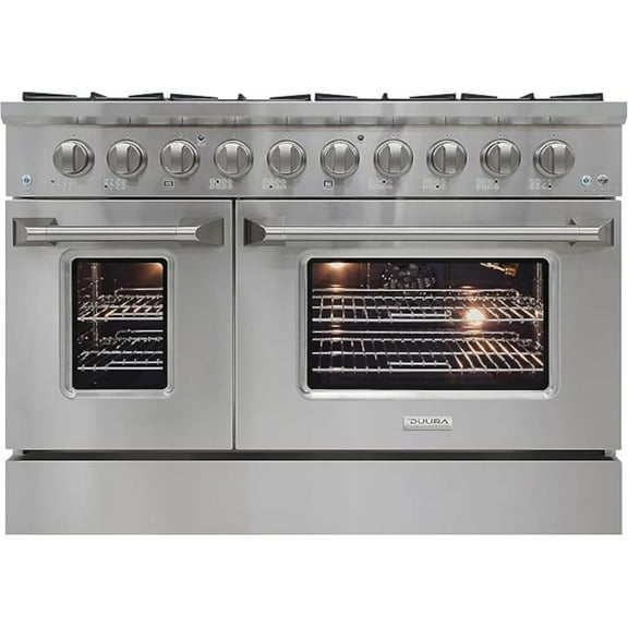 Duura Elite DE480GRSSS 6.7 Cu. Ft. Stainless Freestanding Double Oven Gas Range