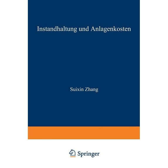 Duv Wirtschaftswissenschaft Instandhaltung Und Anlagenkosten, (Paperback)