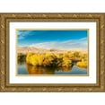 thumbnail image 1 of Duval, Richard 18x13 Gold Ornate Wood Framed with Double Matting Museum Art Print Titled - Washington State-Yakima Valley Fall colors are reflected in the Yakima River, 1 of 4