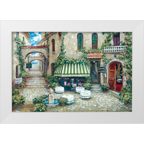 Duvall, Roger 14x11 White Modern Wood Framed Museum Art Print Titled - Trattoria di Lugano