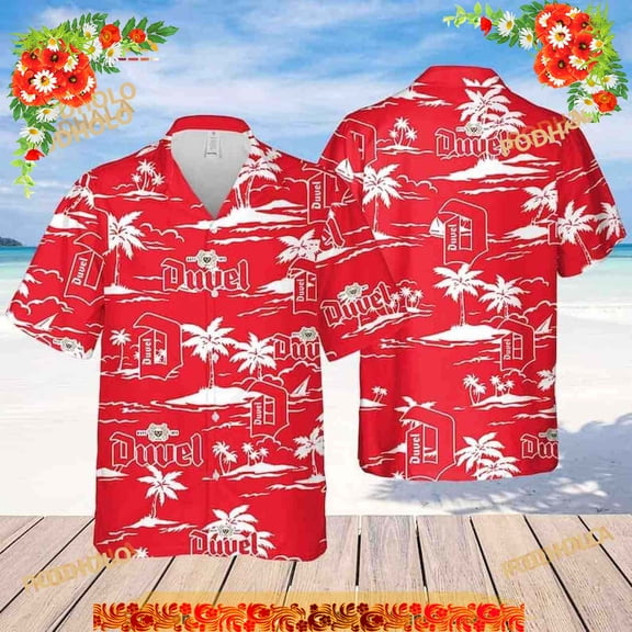 Duvel Beer Beach Pattern Funny Hawaiian Shirt