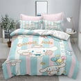 Duvet Cover 2/3 Piece Set Cute Cinnamoroll Bedding Set Single Full