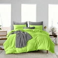 thumbnail image 1 of Duvet Cover 3 Piece Egyptian Cotton Cozy & Breathable 600 Thread Count Solid Duvet Covers with Zipper Closure & Corner Ties Soft Comforter Cover (Oversized King, Parrot Green ), 1 of 5
