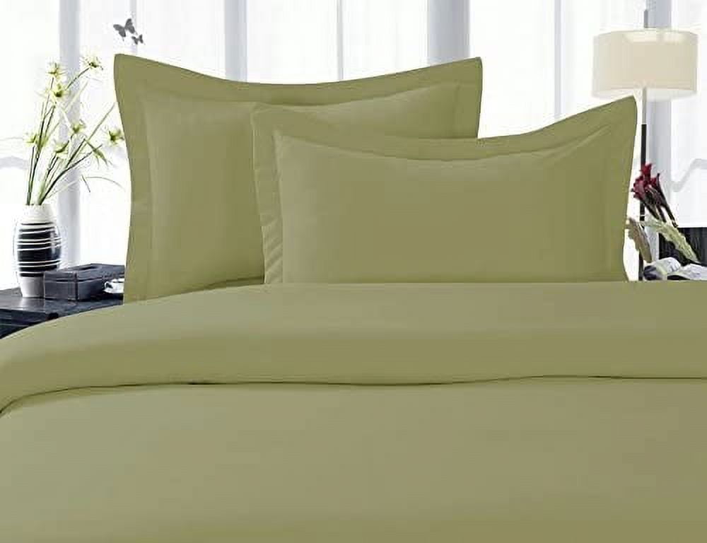 Duvet Cover 3 Piece Set 2 Pillow Shams King/Cali King Sage-Green