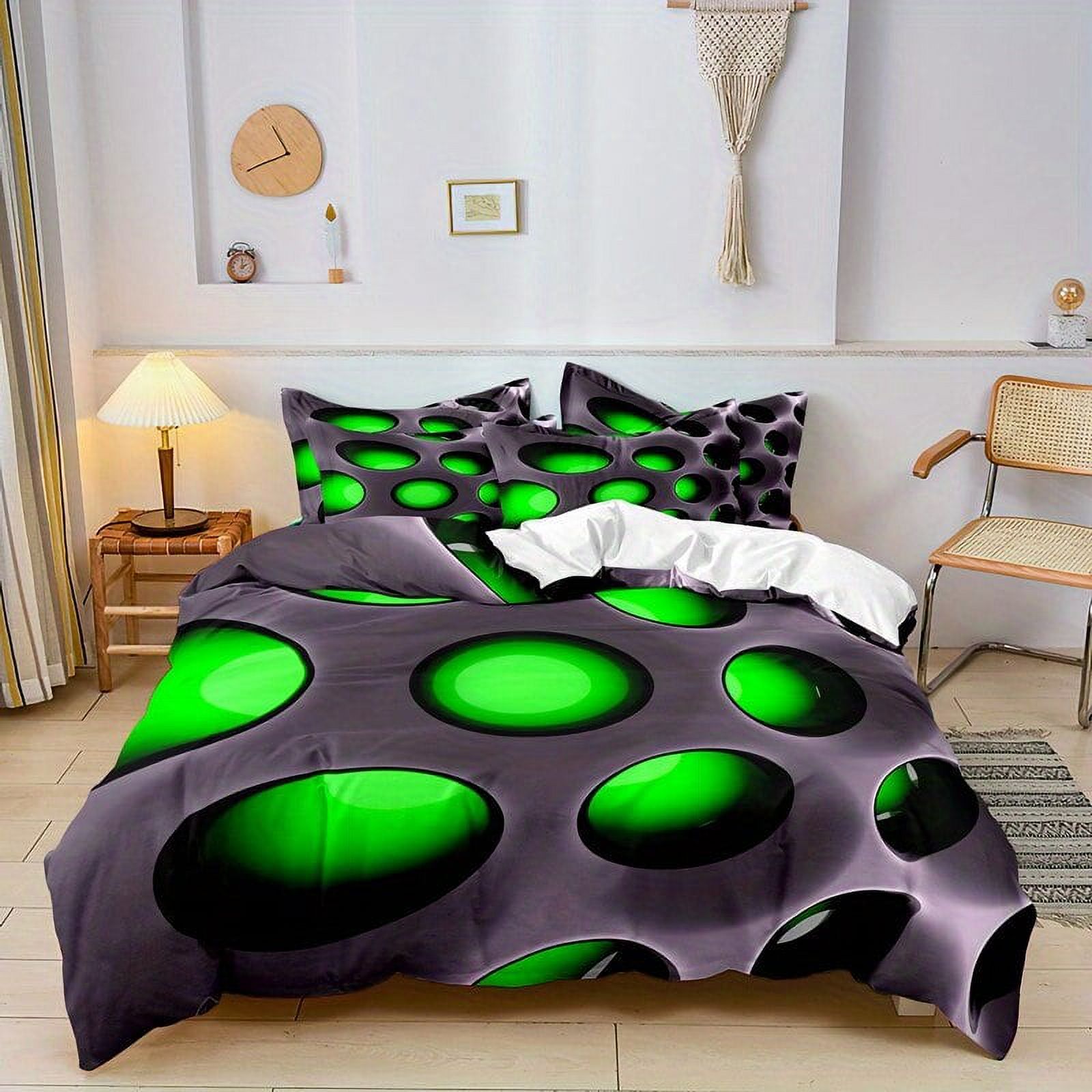 Duvet Cover 3D Geometric Pattern Printing Optical Illusion Soft Bedding