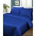 thumbnail image 1 of Duvet Cover 5 Piece Set,400 Thread Count,100% Egyptian Cotton, Luxurious Soft & Durable,Zipper Closure Duvet Quilt Comforter Covers - Royal Blue Stripe, Eastern King Size., 1 of 4