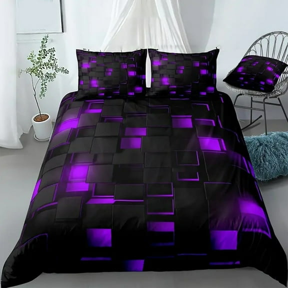 Duvet Cover Bedding Sets - Soft Double Brushed Bedding Set for Kids & Adults, Zipper Closure, 3 Pieces, Includes 1 Duvet Cover (86.6"x78.7") & 2 Pillow Shams, Comforter Bed Cover, NO Comforter