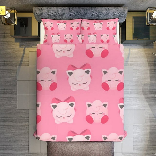 Duvet Cover,cartoon Jigglypuff Bow Bed Sheets For Boys,bedding For Boys 