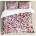 Duvet Cover King Colorful Abstract Geometric Pattern with Triangles