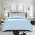 thumbnail image 1 of Duvet Cover Queen [3-Piece, Sky Blue] - 1 Comforter Protector with Zipper Flap and 2 Pillow Shams - Hotel Luxury 1800 Brushed Microfiber - Ultra Soft, Cool and Breathable Comforter Cover, 1 of 7